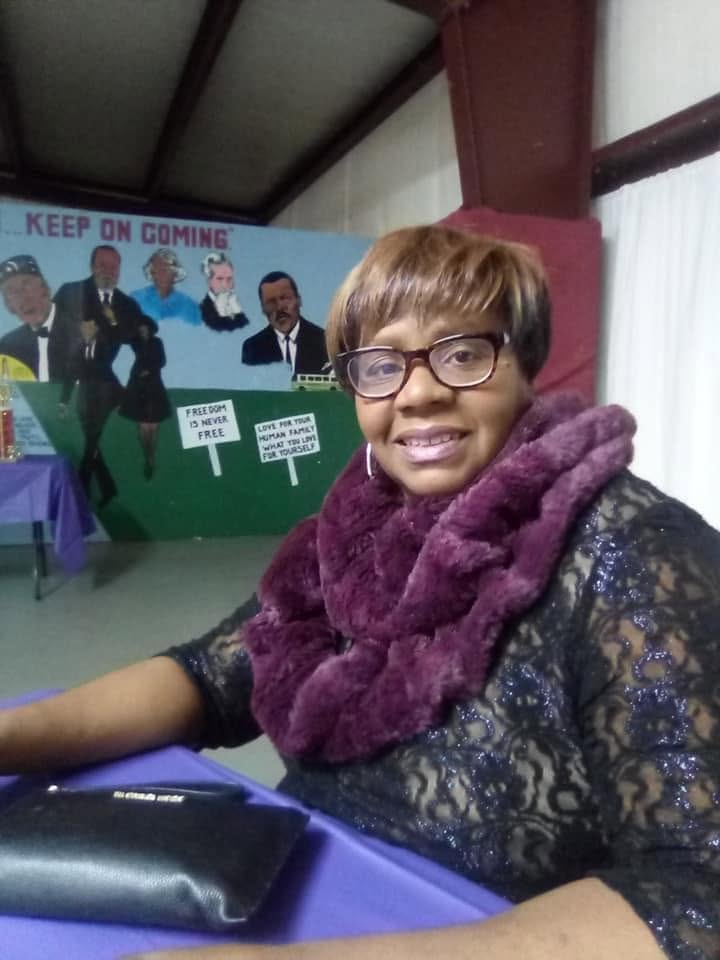 Councilwoman Marian Allen serving at a community event in Laurel, Mississippi